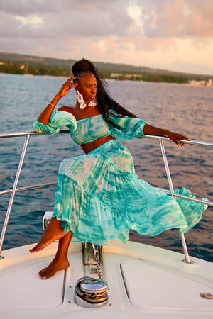 Kimberley Skirt Set Sea Blue