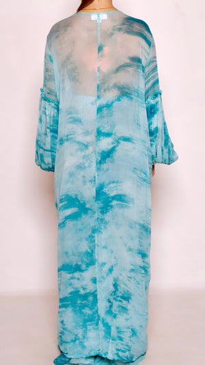 Kimberley Kaftan Throwover Seablue