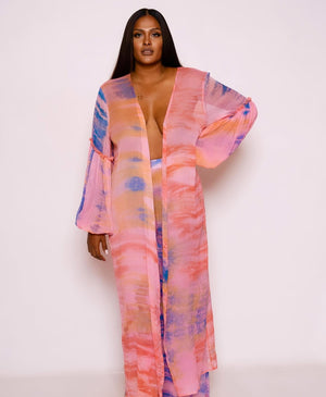 Kimberley Kaftan Throwover Sunset Pink